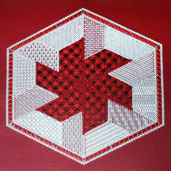 221006 Hexagonal Options Canadian Stitches kit, Capital Pride Colourway