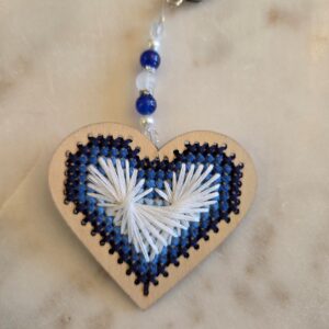 Holiday Heart Ornament kit - Blue