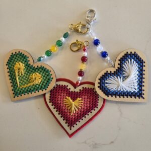 Holiday Heart Ornament kits - Set of 3