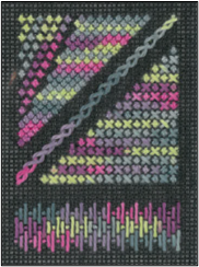 Stitch Library 21: Twisted Chain through Waffle diagonal